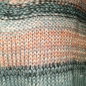 Maurices oversized teal striped cardigan